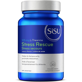 Sisu Stress Rescue L - Theanine Cherry 30 Chewables - CAFORIA.CA