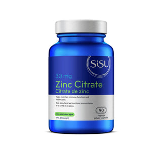 Sisu Zinc Citrate 30mg 90 Caps - CAFORIA.CA