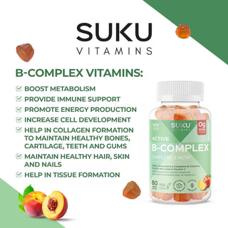 SUKU Vitamins Stress Gummy Supplement, Buh Bye Stress Sugar Free Gummies, with Lemon Balm, L - Theanine, GABA, Keto, Plant - Based, Nut - Free, Helps with Anxiety and Stress Relief, Calm Mood & Stress Support, 60 Gummies (30 Day Supply) - CAFORIA.CA