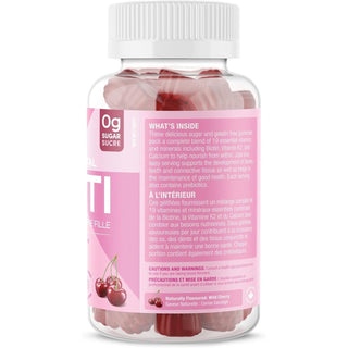 SUKU Vitamins Teen Girl Gummies – Sugar Free Vegetarian Gummy Vitamins Supplement with 19 Essential Nutrients Strengthens Bones, Muscles, Enhances Energy & Skin Health – Cherry Flavour (60 Count) - CAFORIA.CA