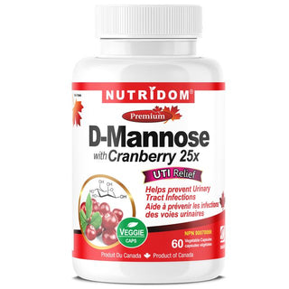 Nutridom D-Mannose with Cranberry25x 60 Vcaps